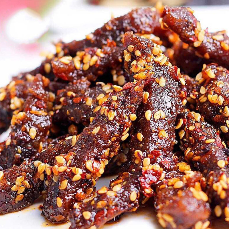 蜀道香四川特产麻辣味猪肉脯100g*3包香辣猪肉干休闲零食品小吃