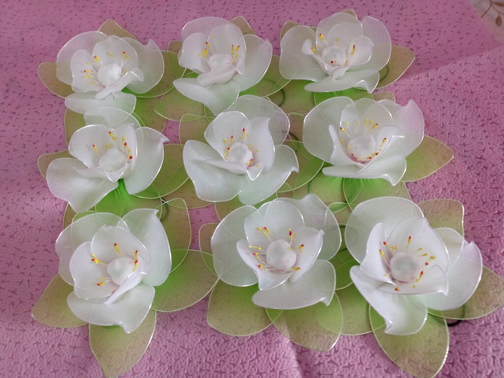 茉莉花舞蹈头饰手拿手指腕丝网花六一儿童节表演出比赛民族古典舞