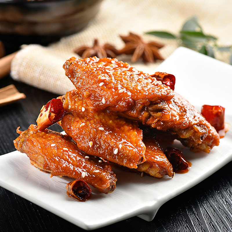 大庄园蜜汁鸡翅300g5袋冻鸡中翅烧烤家用bbq生鸡肉