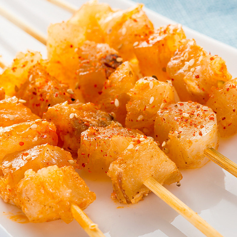 大庄园牛肉串批发新鲜牛熟筋烧烤串清真食品烧烤食材半成品约13串