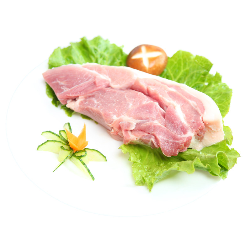 爱森冷鲜猪肉新鲜生猪肉去皮带膘夹心夹心肉500克盒