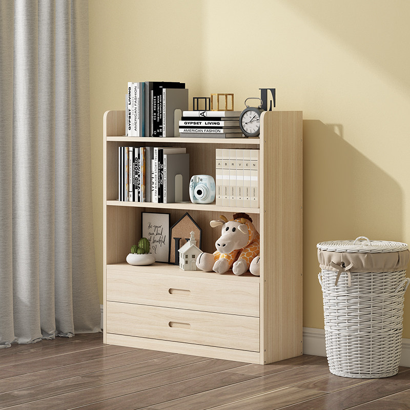 书架置物架落地简易儿童网红客厅卧室收纳实木书架