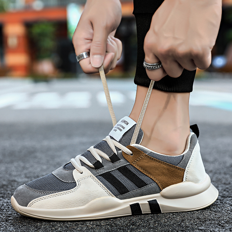 男鞋夏季透气工地工作上班休闲板鞋男士防滑防臭耐磨劳保潮鞋秋季