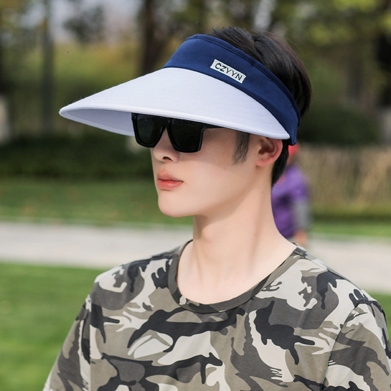 空顶帽男夏季棒球帽户外运动太阳帽男士防晒跑步伸缩透气薄遮阳帽