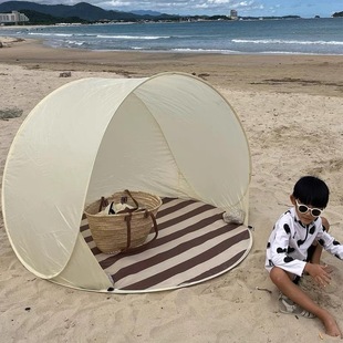海边沙滩帐篷便携防晒儿童帐篷室内户外露营一秒速开超大空间遮阳