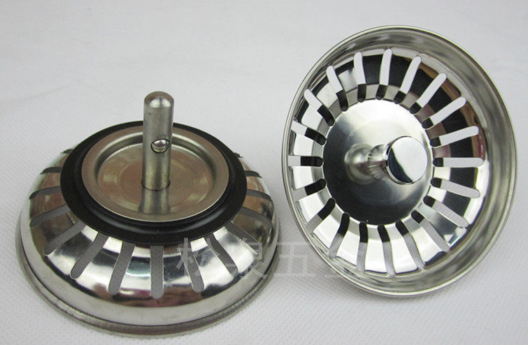 下水加厚不锈钢水槽配件双槽器塞头厨房洗衣盖子水槽下水器