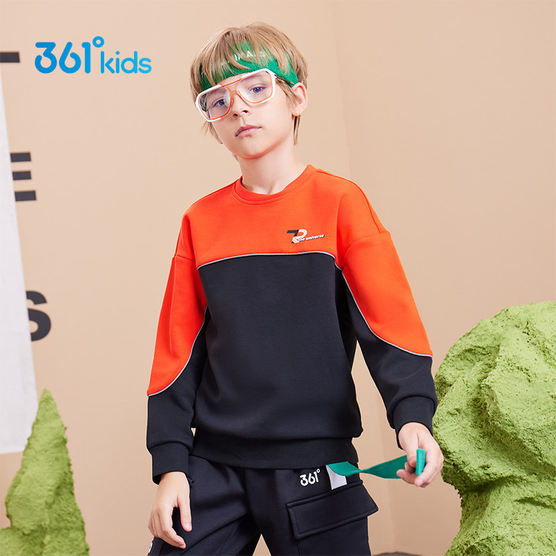 361度童装男童套头卫衣儿童上衣外套t恤
