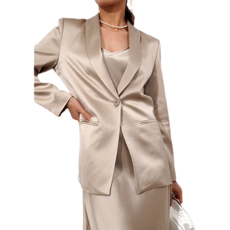 2021垫肩外套西装小西休闲黑色宽松翻领春秋西装