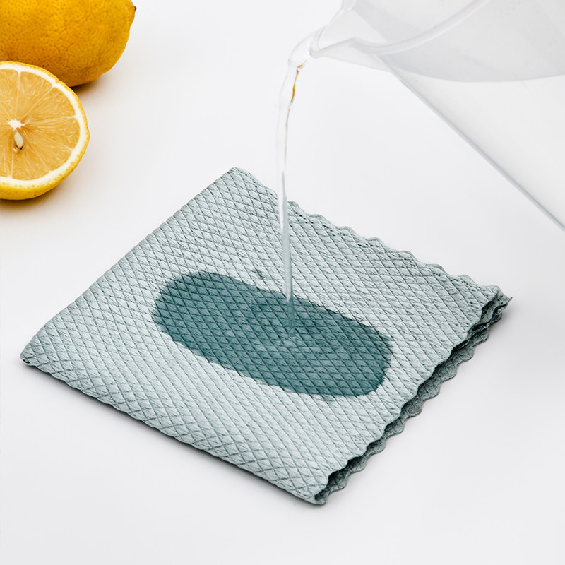 鱼鳞抹布不留留痕无水水印大号日本加厚不掉抹布