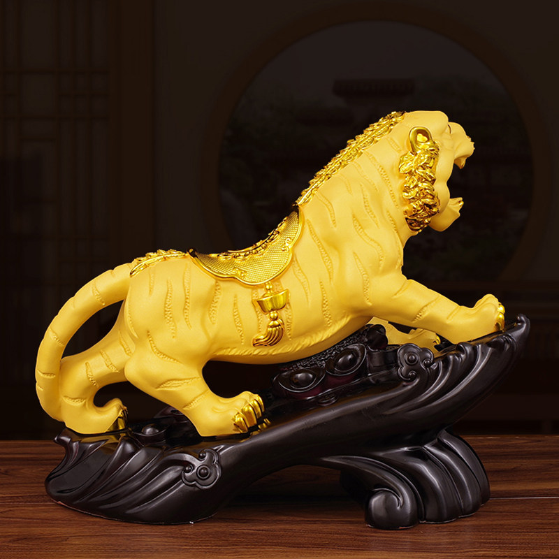 招财老虎摆件镇十二生肖虎年吉祥物乔迁家居桌面装饰品摆件