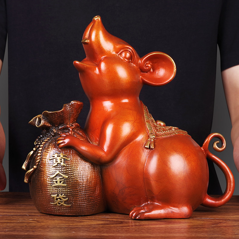 开光生肖摆件工艺品风水招财老鼠摆设摆件