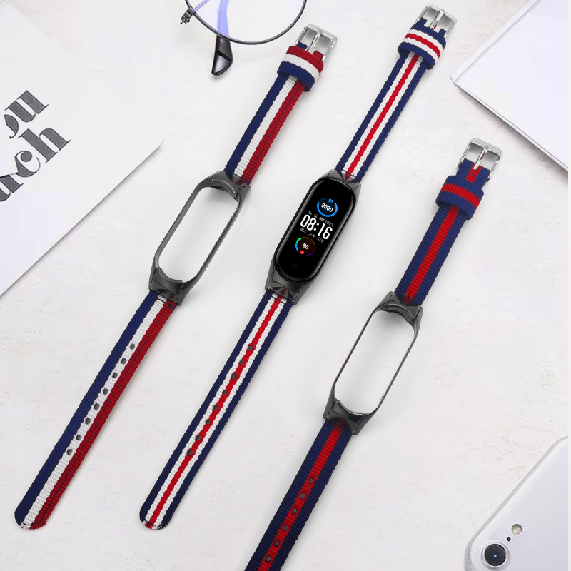 小米二三miband5nfc时尚dw创意手链女生五代四五智能手表手环表带