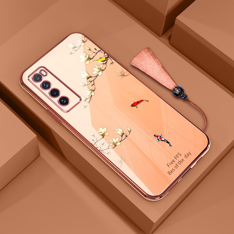 中国风仙鹤适用华为nova7pro手机壳国潮电镀防摔nova7软壳摄像头5g