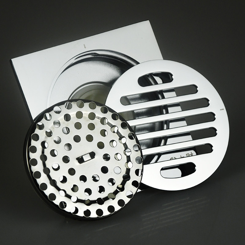 防臭地漏中财管道精品卫浴磁吸卫生间浴室铜质三道地漏