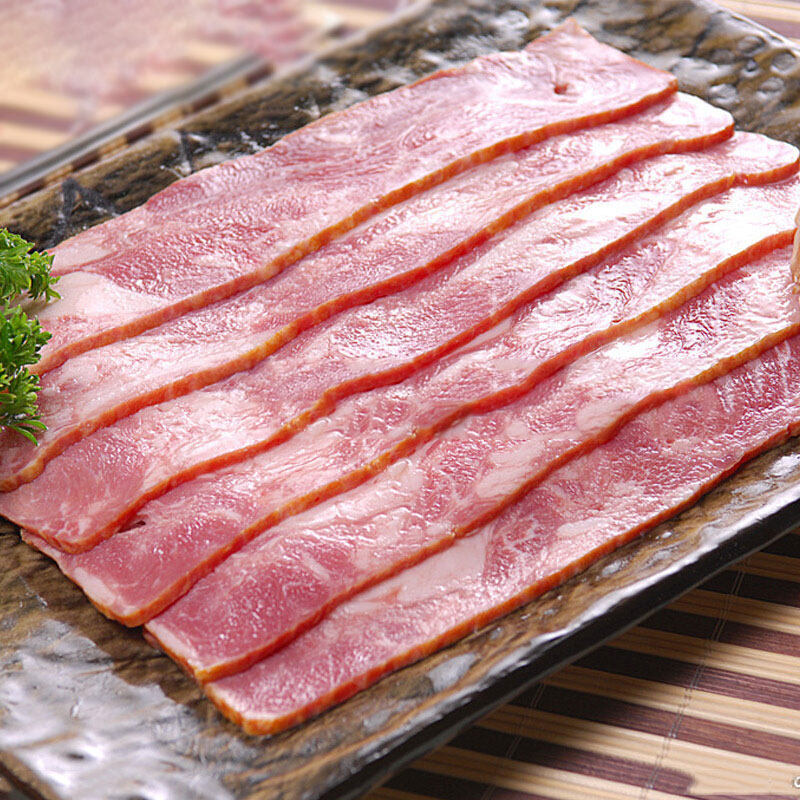 培根名佑雪花肉手抓饼烧烤肉片早餐三明治15kg培根