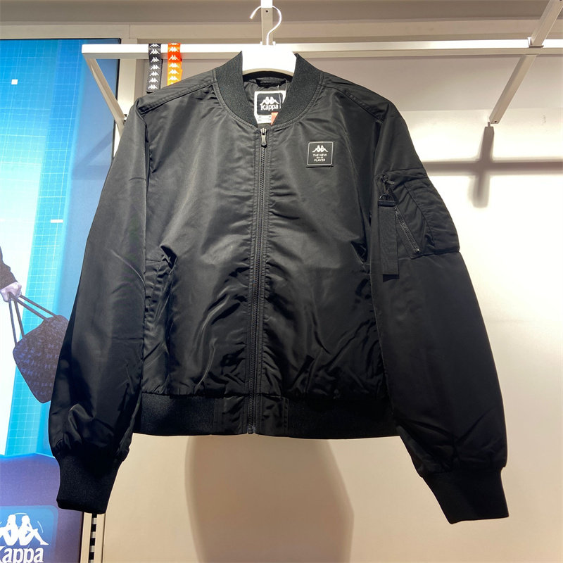 正品卡帕kappa2022秋款男梭织防风工装棒球外套赛车运动茄克