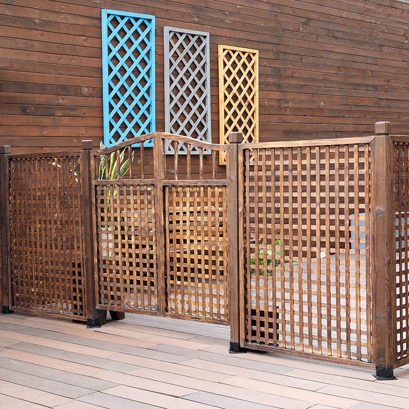 防腐围栏别墅庭院实木栅栏室外围墙院子栏杆大型篱笆