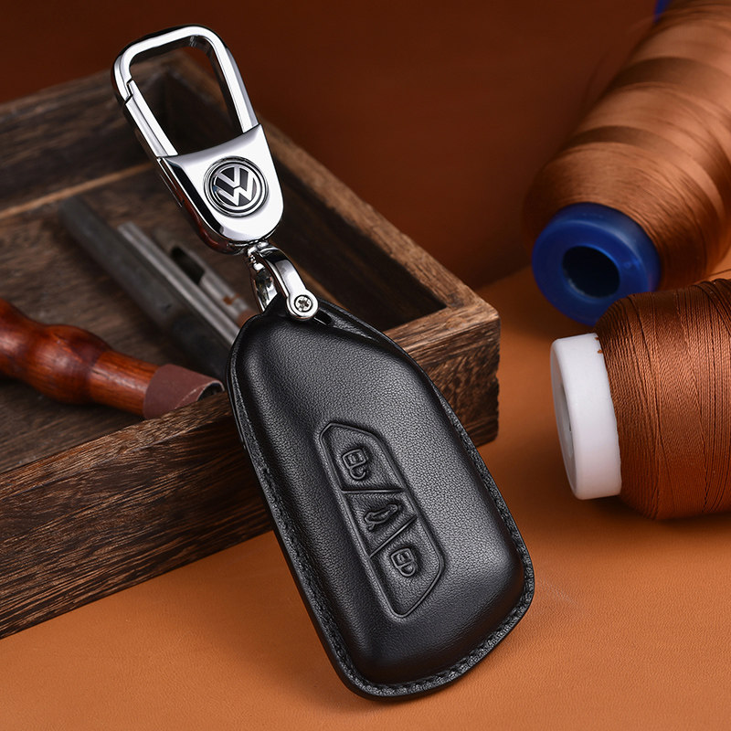 2023款真皮包真皮id6钥匙汽车凌渡大众id4揽境车用钥匙包
