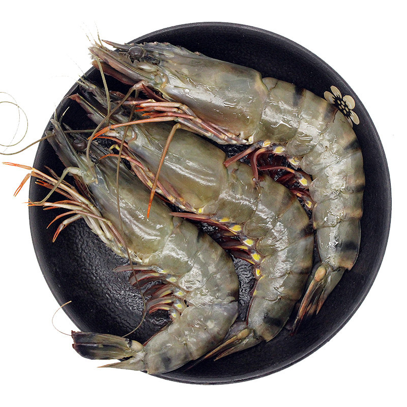 越南虎虾超大冷冻老虎虾青明虾斑节虾约15只冻虾
