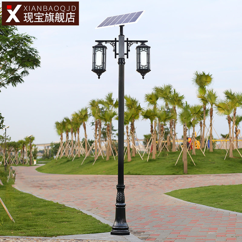太阳能花园别墅防水户外220v家用中式农村庭院灯新农村景观庭院灯饰