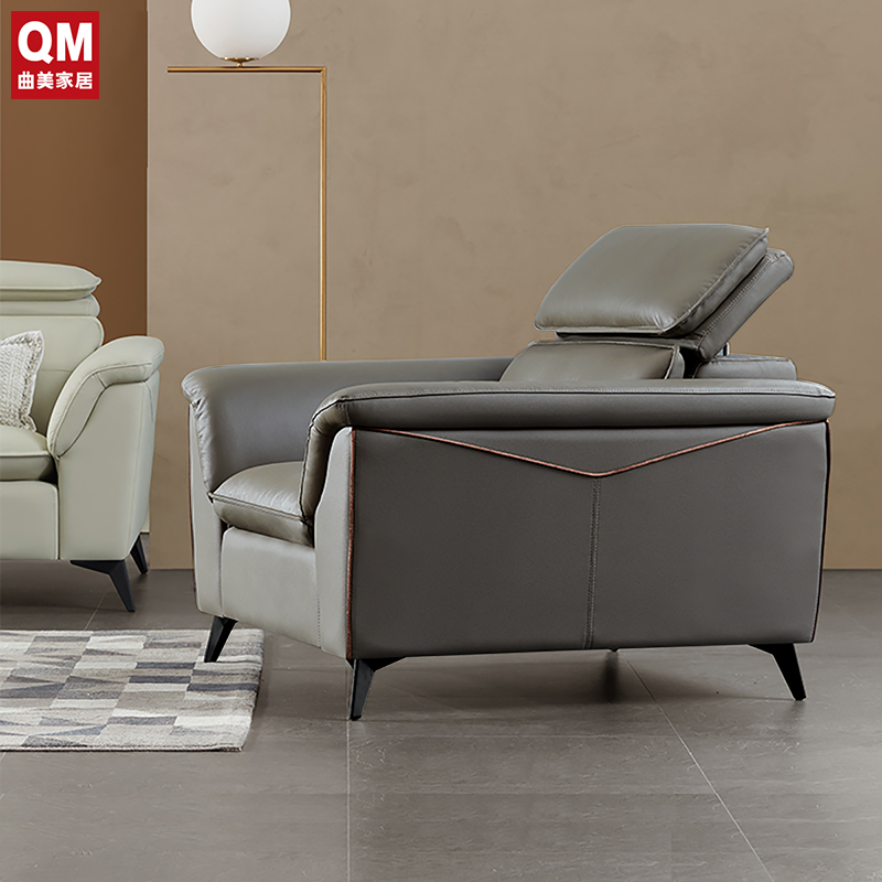 曲美家居真皮沙发欧式皮艺沙发客厅现代简约头层牛皮组合沙发