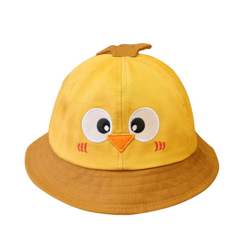 儿童超萌帽子可爱小鸡盆帽萌春秋季男童女童帽子