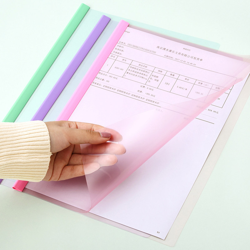 文件夹得力文件透明试卷拉杆a4整理包书封面文件夹