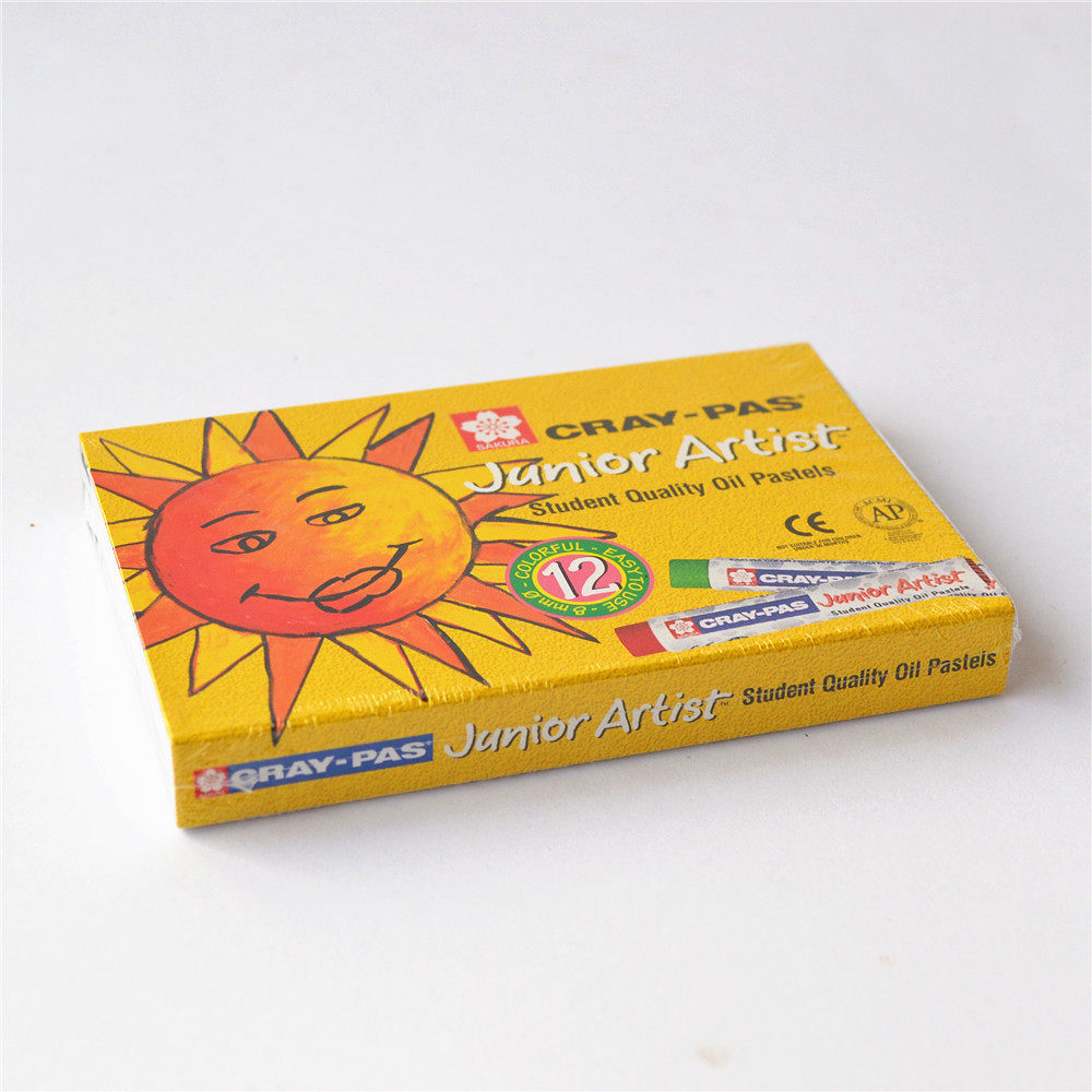 日本sakura樱花牌油画棒幼儿童12色细支涂鸦蜡笔 学生绘画