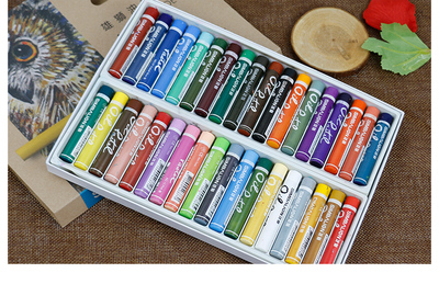 雄狮油性粉彩棒24364860色重彩油画棒油化棒美术绘画彩色蜡笔儿童蜡笔