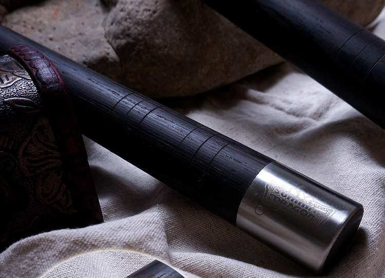 summitdragon高油老料黑鸡翅木节棍套版文韵实用结合双截棍