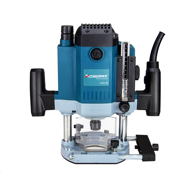 奥奔电木铣木工雕刻机开槽倒装板多功能电动工具大锣机开孔修边机