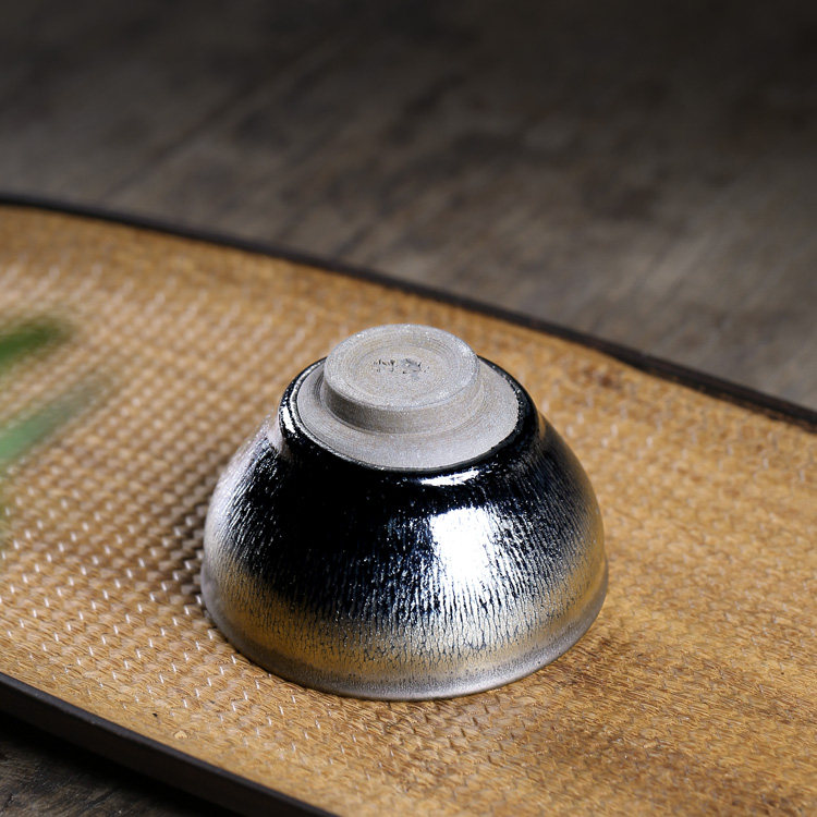 【畅陶】建盏陶瓷茶盏杯品茗杯 成窑 束口银毫盏 120cc 单个价