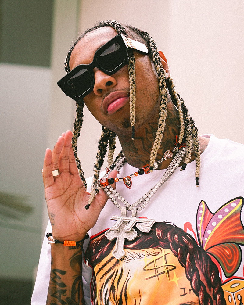 evae mobtyga联名骷髅骰子腰果蝴蝶珍珠项链情侣项链