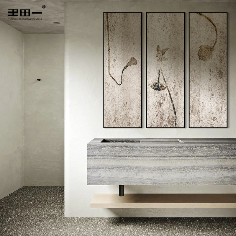 原创侘寂装饰画现代日式简约玄关走廊艺术挂画现代装饰画