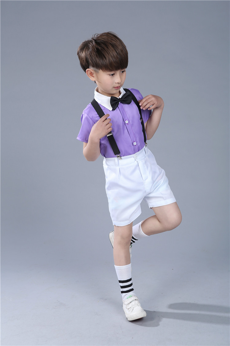 六一儿童节演出服幼儿园男合唱团女童朗诵服装男童表演背带裤套装