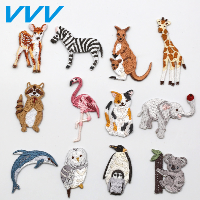 小动物卡通布贴刺绣贴花补丁贴布丁贴服装辅料装饰贴花衣服破洞贴