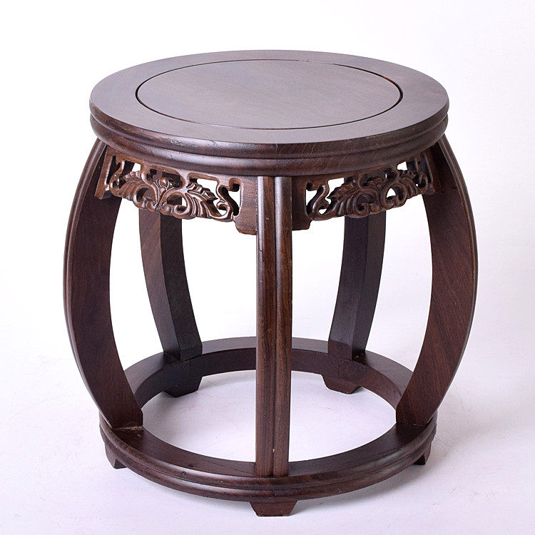 酸枝红木木鼓凳圆中式实木非洲小圆凳换鞋凳矮凳