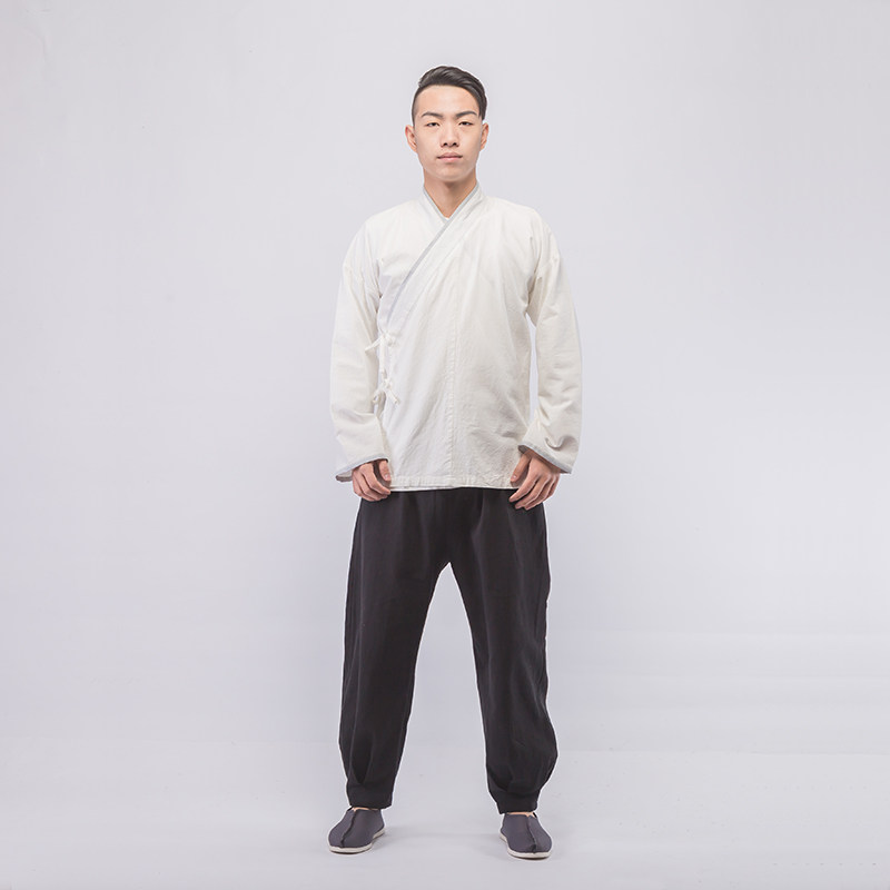 长袖春下汉服男士交领短打服汉民族民族服装