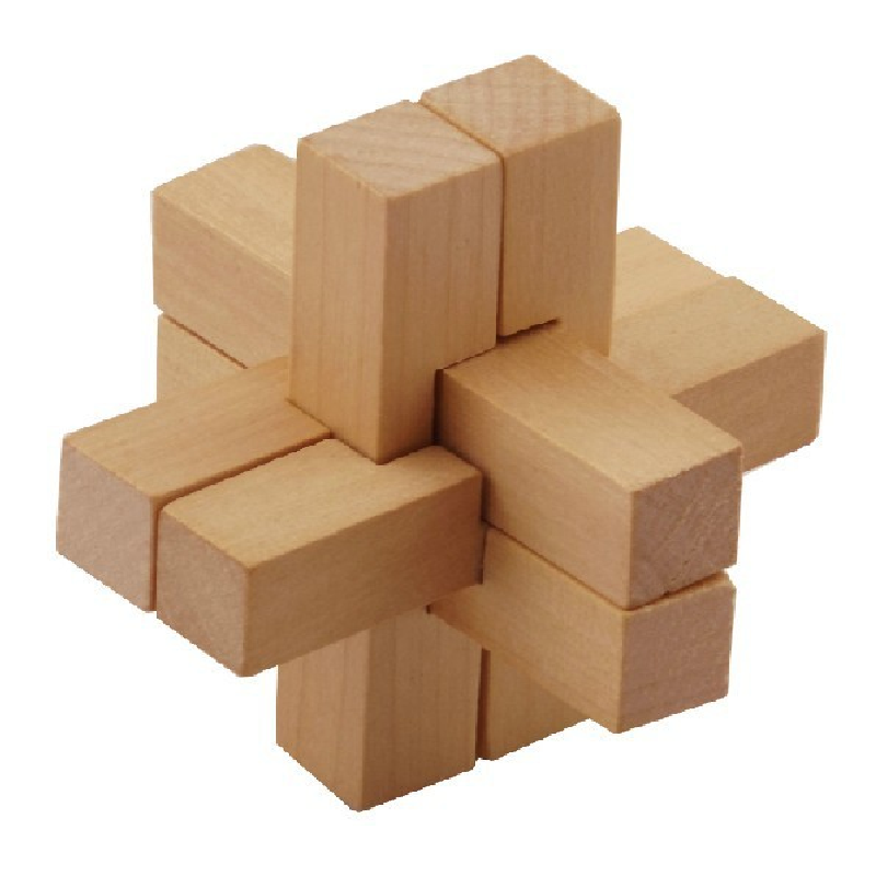 木头孔明锁拼装鲁班井口锁解锁解环解扣木制木质解锁