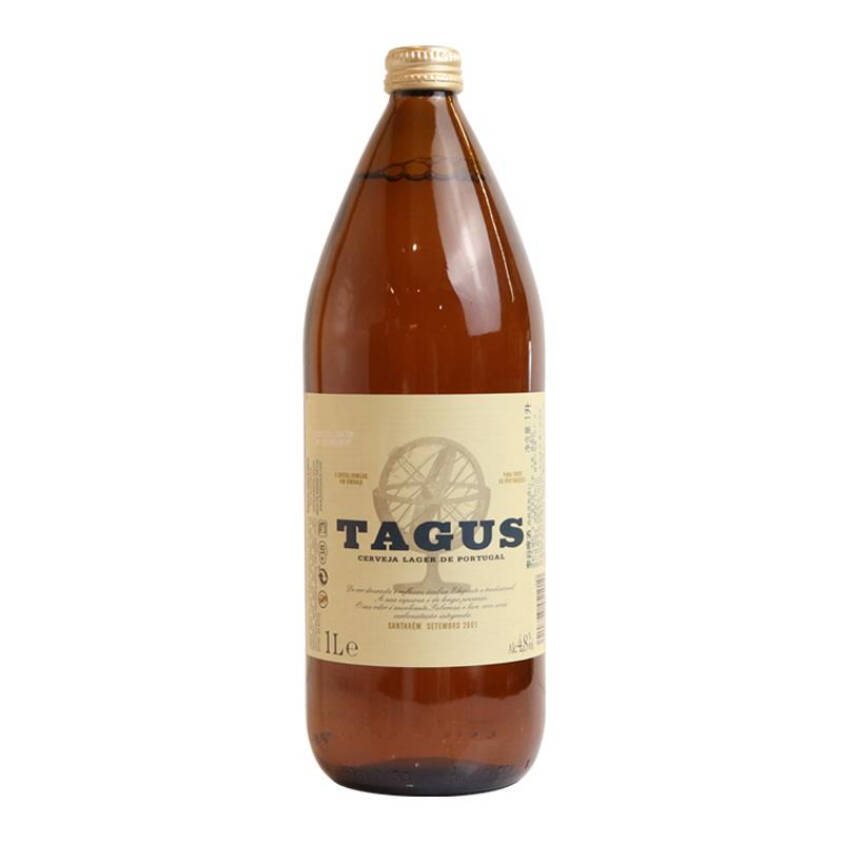 包邮 西班牙进口 大瓶装 箱瓶 6 × 1l 泰谷啤酒 tagus 泰谷