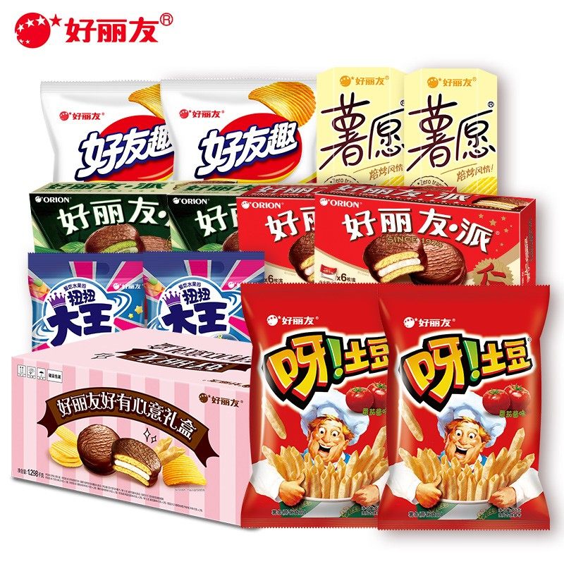 orion好丽友全家福礼盒1298g内含薯愿土豆混合坚果