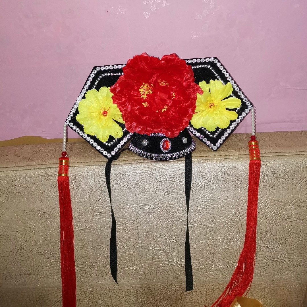 帽子儿款清朝旗头皇后贵妃古装小燕子头饰格格民族服装