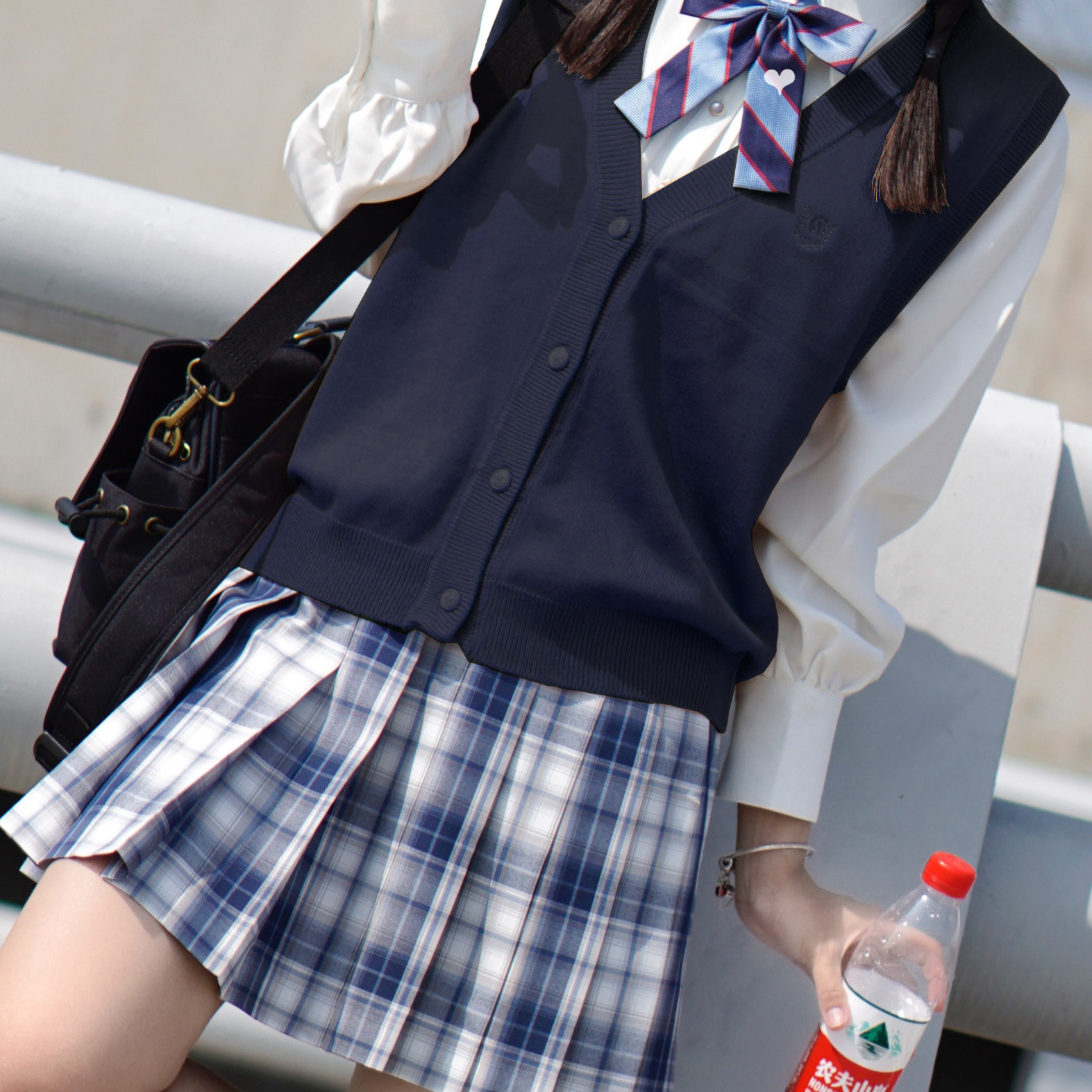 jk制服九蛋蓝烟现货原创正版蓝格蓝白格裙女半身裙