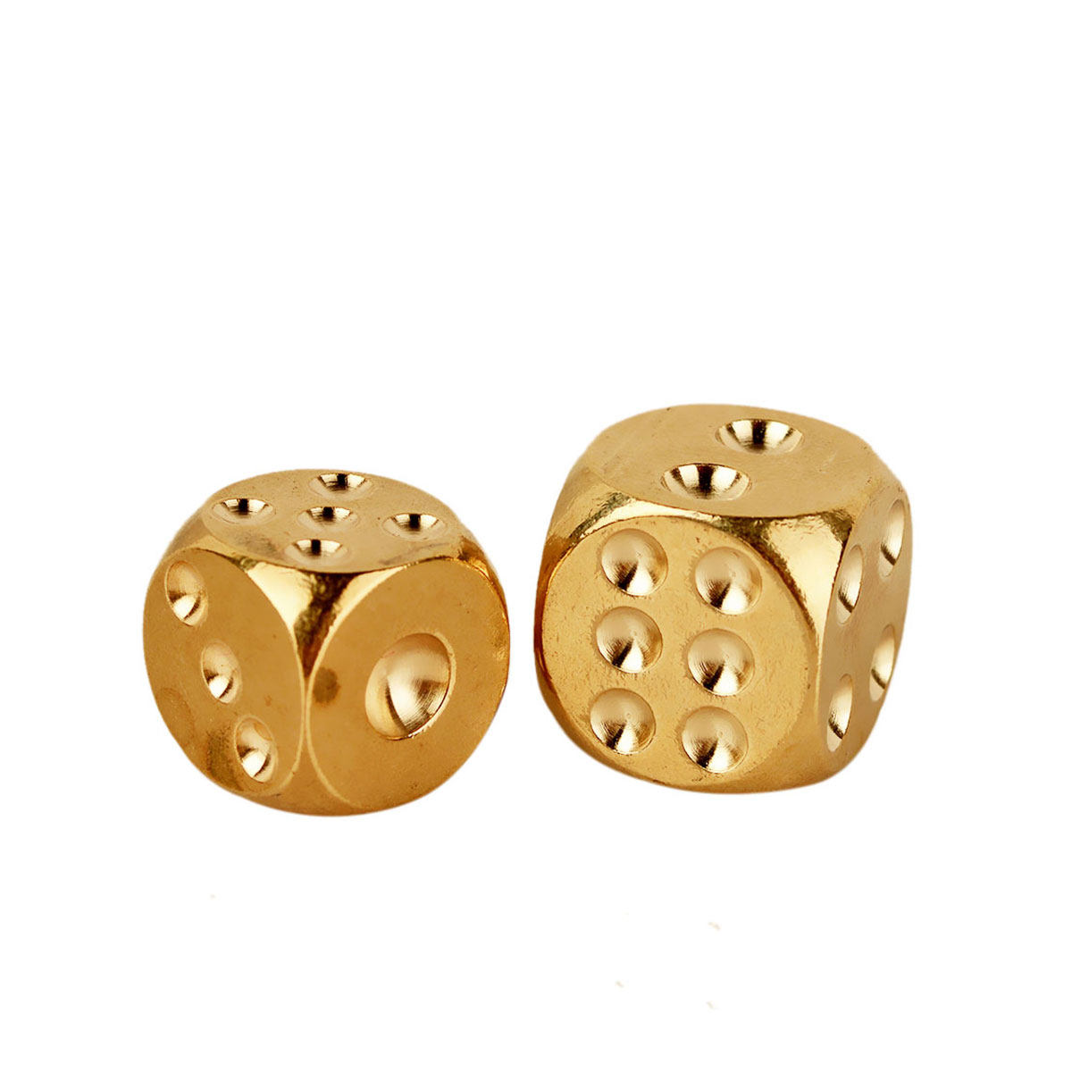 骰子卓弘单个金属全铜大号金色筛子小号麻将摆件