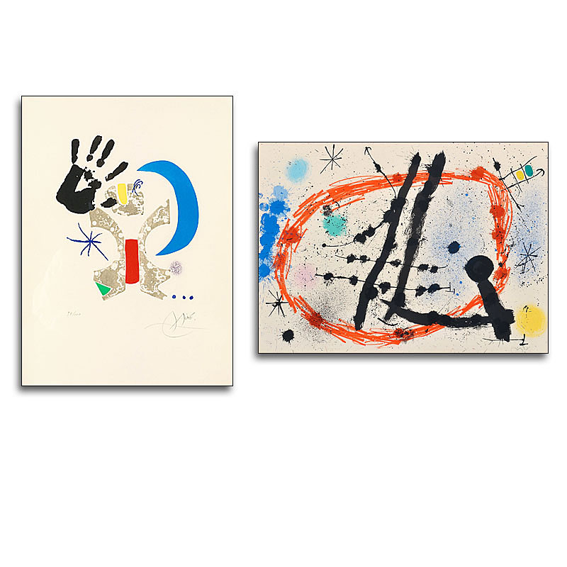 新品米罗世界名画超现实抽象装饰画无框板画幼儿园儿童现代装饰画