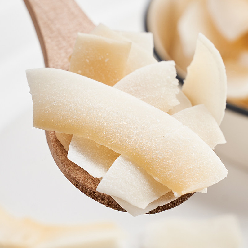 椰子海南特产脆片500g罐装原味即食肉干干脆椰子片