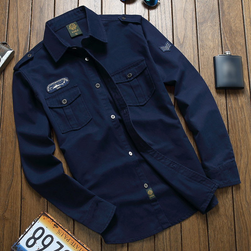 男士德国军装特战特种兵飞行员衬衫衬衣衬衫
