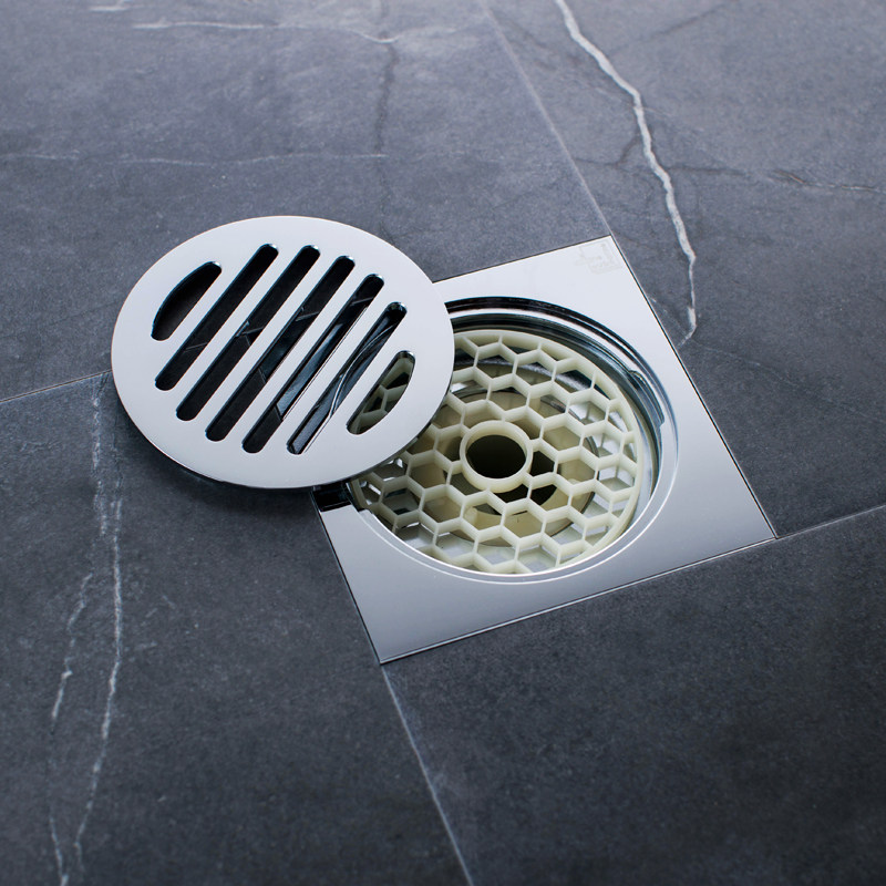 潜水艇地漏超薄40型4050管下水改造通用tf4010精铜防臭地漏