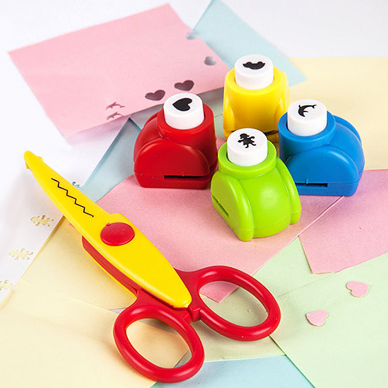 广博diy工具套装 花边剪刀 压花器 幼儿童安全手工剪纸3-6岁益智套装