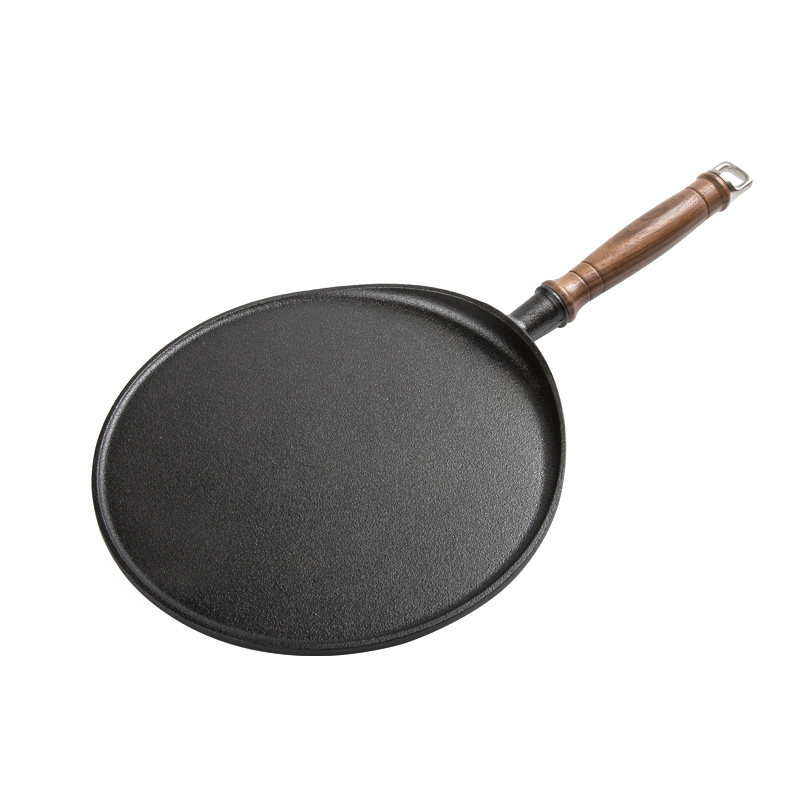 铁工房铸铁煎饼锅鏊子无涂层杂粮煎饼果子锅不粘家用平底烙饼煎锅